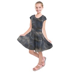 Marble Surface Texture Stone Kids  Short Sleeve Dress by HermanTelo