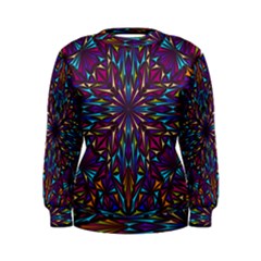 Kaleidoscope Triangle Curved Women s Sweatshirt by HermanTelo