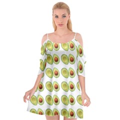 Pattern Avocado Green Fruit Cutout Spaghetti Strap Chiffon Dress by HermanTelo