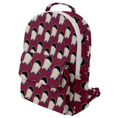 Beanie Boy Pattern Red Flap Pocket Backpack (small) by snowwhitegirl