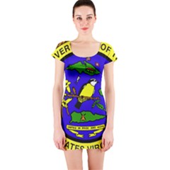 Seal Of United States Virgin Islands Short Sleeve Bodycon Dress by abbeyz71