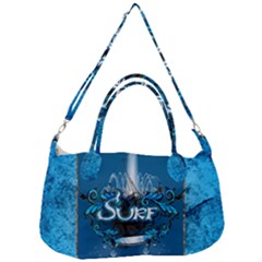 Sport, Surfboard With Water Drops Removal Strap Handbag by FantasyWorld7