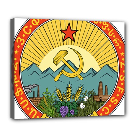 Emblem Of Transcaucasian Socialist Federative Soviet Republic, 1930-1936 Deluxe Canvas 24  X 20  (stretched) by abbeyz71