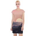 Sunset Sky Sun Graphics Cap Sleeve Bodycon Dress View1