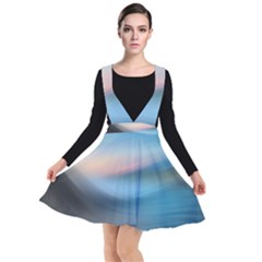 Wave Background Plunge Pinafore Dress by HermanTelo