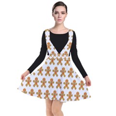 Gingerbread Men Plunge Pinafore Dress by Mariart