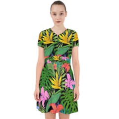 Tropical Greens Leaves Adorable In Chiffon Dress by Alisyart