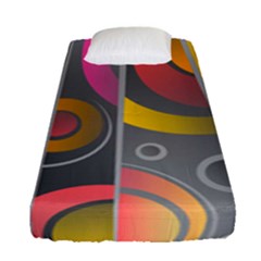 Abstract Colorful Background Grey Fitted Sheet (single Size) by Bajindul