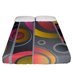 Abstract Colorful Background Grey Fitted Sheet (queen Size) by Bajindul