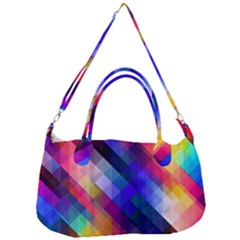 Abstract Background Colorful Pattern Removal Strap Handbag by Bajindul