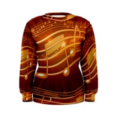 Music Notes Sound Musical Love Women s Sweatshirt by Bajindul
