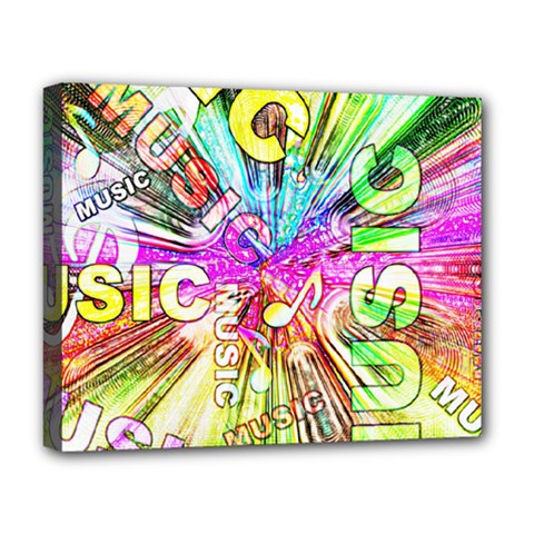 Music Abstract Sound Colorful Deluxe Canvas 20  X 16  (stretched) by Bajindul