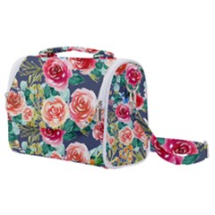 Watercolour Floral  Satchel Shoulder Bag by charliecreates