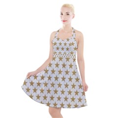 Gold Star Halter Party Swing Dress  by WensdaiAmbrose