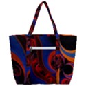 Fractal Abstract Pattern Circles Zip Up Canvas Bag View3