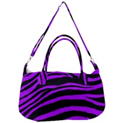 Purple Zebra Removal Strap Handbag by ArtistRoseanneJones