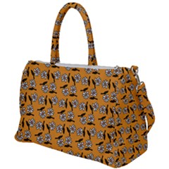 Daisy Orange Duffel Travel Bag by snowwhitegirl