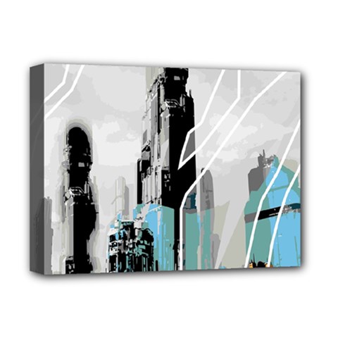 The City Of The Future Collage Deluxe Canvas 16  X 12  (stretched)  by Pakrebo
