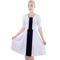 Grapevine Cross Quarter Sleeve A-line Dress by abbeyz71