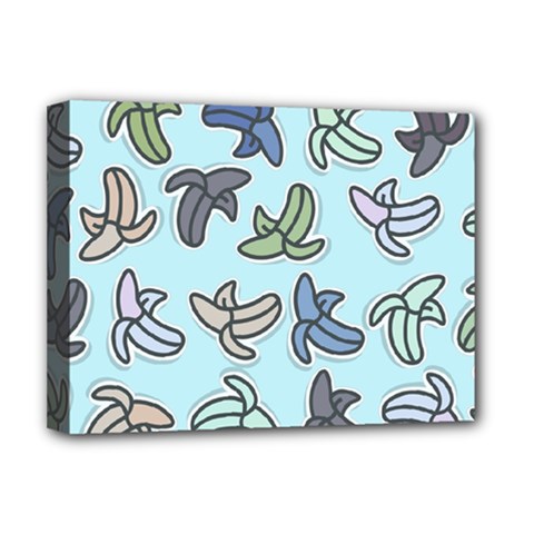Bananas Repetition Repeat Pattern Deluxe Canvas 16  X 12  (stretched)  by Pakrebo