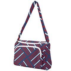 Geometric Background Stripes Front Pocket Crossbody Bag by HermanTelo