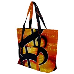 Clef Music Lines Notenblatt Zip Up Canvas Bag by HermanTelo