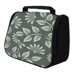 Flowers Pattern Spring Green Full Print Travel Pouch (small) by Bajindul