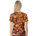 Fall Foliage Autumn Leaves October V-Neck Sport Mesh Tee View2