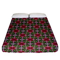 Decorative Flower Fitted Sheet (queen Size) by Bajindul