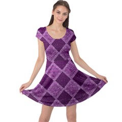 Purple Pattern Cap Sleeve Dress by Pakrebo