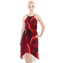 Cells All Over  High-low Halter Chiffon Dress  by shawnstestimony