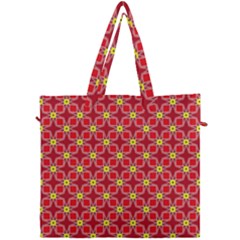 Red Yellow Pattern Design Canvas Travel Bag by Alisyart