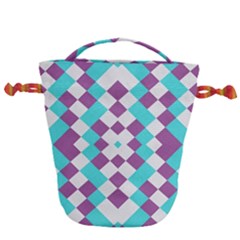 Texture Violet Drawstring Bucket Bag by Alisyart