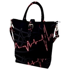 Music Wallpaper Heartbeat Melody Buckle Top Tote Bag by HermanTelo
