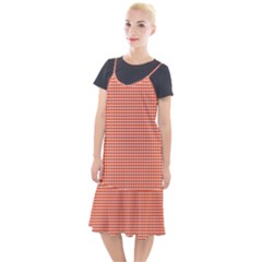 Gingham Plaid Fabric Pattern Red Camis Fishtail Dress by HermanTelo