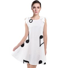 Piano Notes Music Tie Up Tunic Dress by HermanTelo