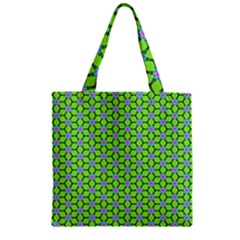 Pattern Green Zipper Grocery Tote Bag by Mariart