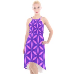 Purple High-low Halter Chiffon Dress  by HermanTelo