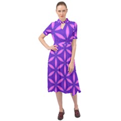 Purple Keyhole Neckline Chiffon Dress by HermanTelo