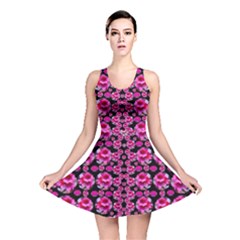 Floral To Be Happy Of In Soul And Mind Decorative Reversible Skater Dress by pepitasart