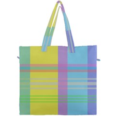 Easter Background Easter Plaid Canvas Travel Bag by Simbadda