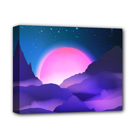 Mountain Sunrise Mountains Sunrise Deluxe Canvas 14  X 11  (stretched) by Simbadda