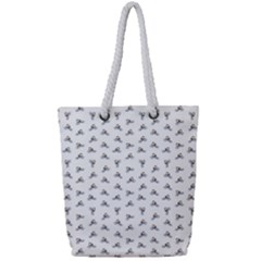 Cycling Motif Design Pattern Full Print Rope Handle Tote (small) by dflcprintsclothing