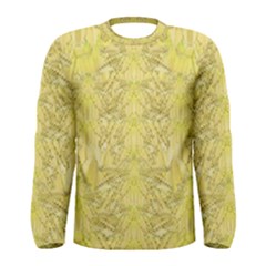 Flowers Decorative Ornate Color Yellow Men s Long Sleeve Tee by pepitasart