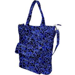 Texture Structure Electric Blue Shoulder Tote Bag by Alisyart