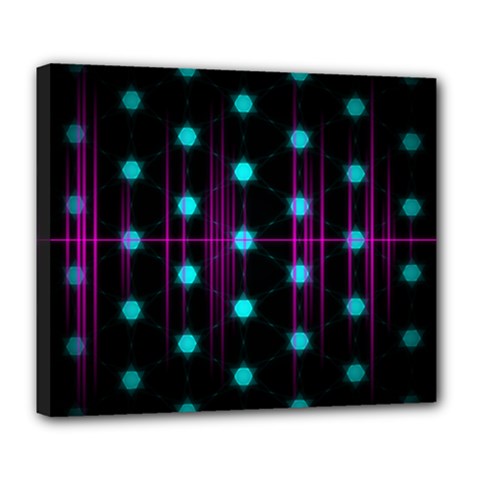 Sound Wave Frequency Deluxe Canvas 24  X 20  (stretched) by HermanTelo