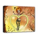 Cute Fairy  On A Swing Made By A Heart Deluxe Canvas 20  x 16  (Stretched) View1