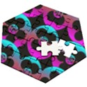 The Most Wonderful Flowers On The Festive Festivale Wooden Puzzle Hexagon View2