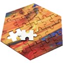 RAINBOW WAVES Wooden Puzzle Hexagon View3