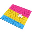 Pansexual Pride Flag Wooden Puzzle Square View2